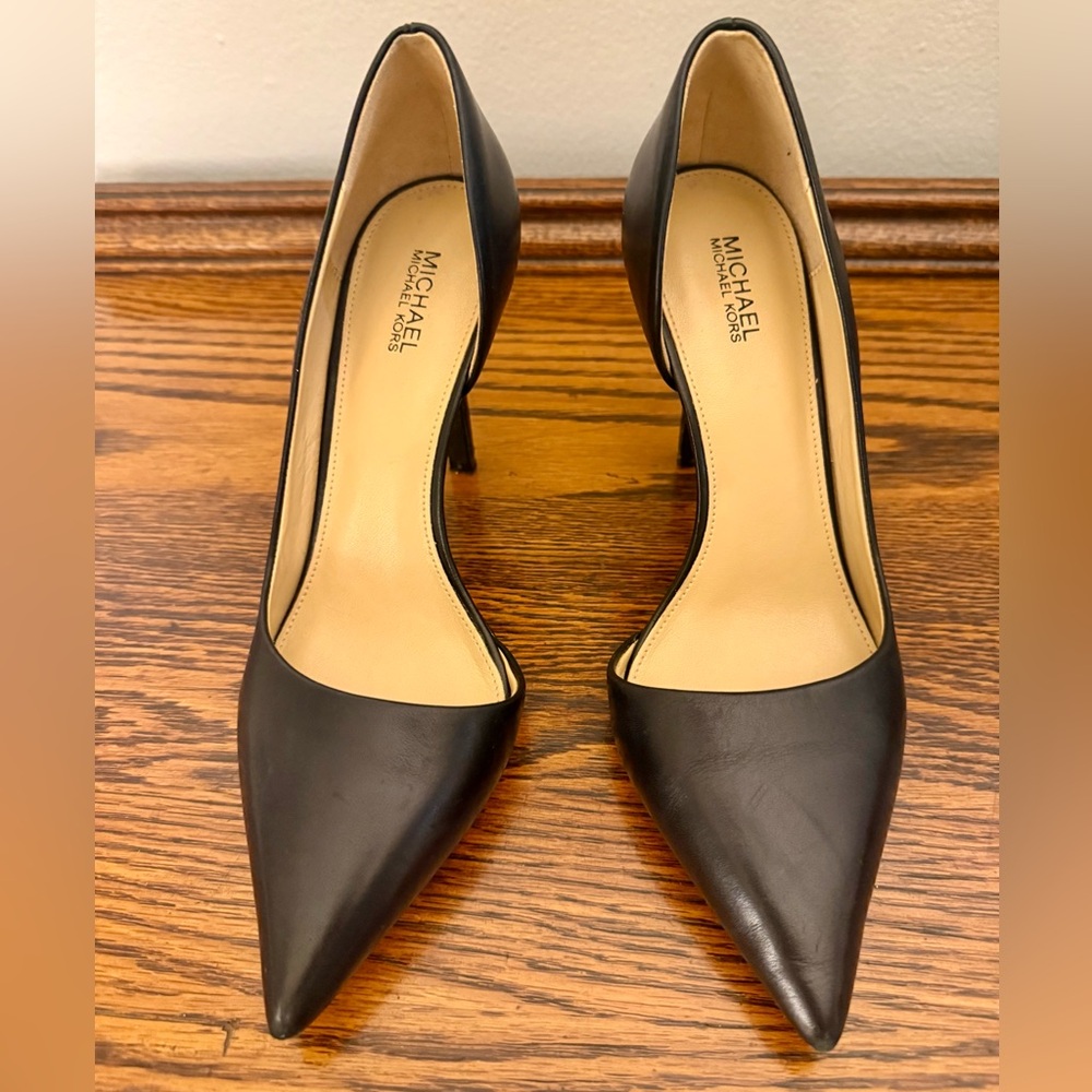 Staple Michael Kors Black Pointed Toe D'Orsay Pumps Julieta High-Heel - Picture 4 of 6